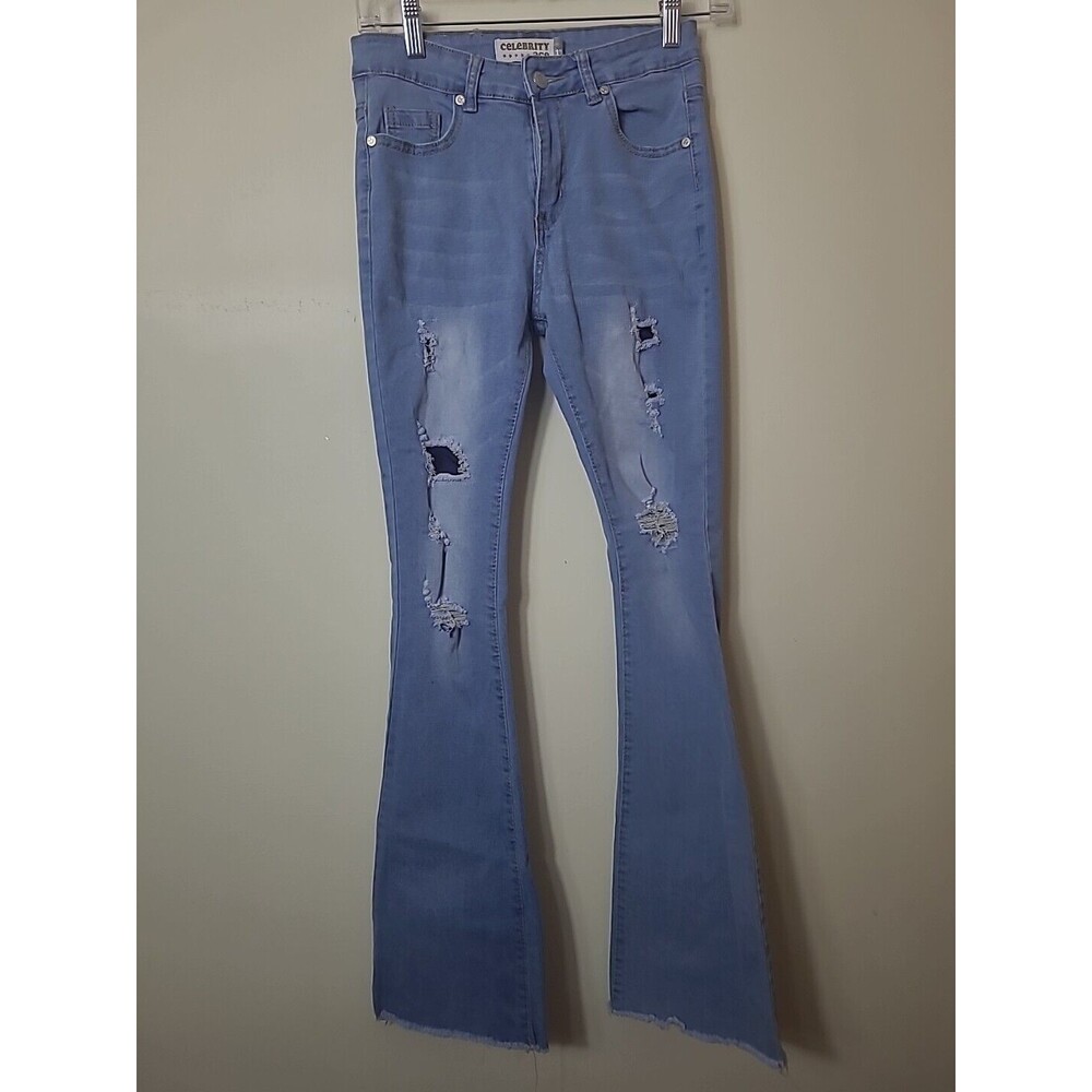 Celebrity Ace Jeans Womens Skinny Distressed Flare Leg Size 5/27